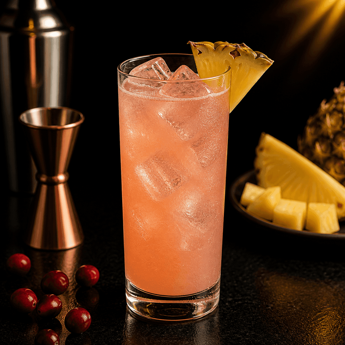 Bay Breeze with cranberry and pineapple