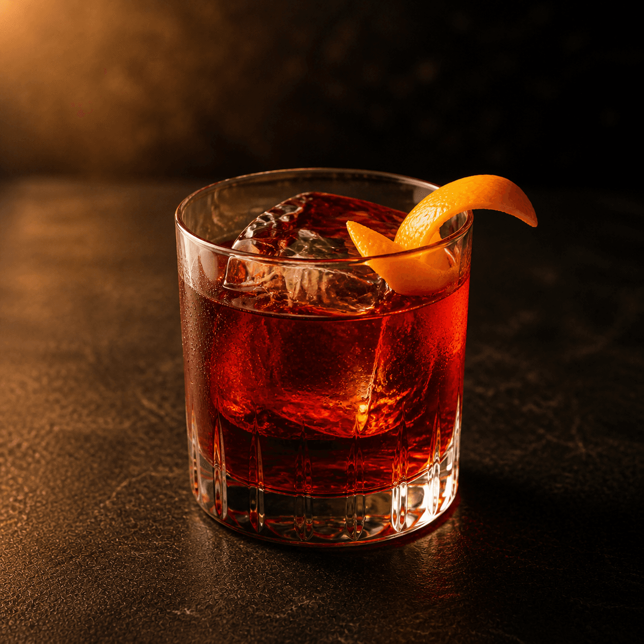 Negroni with orange twist