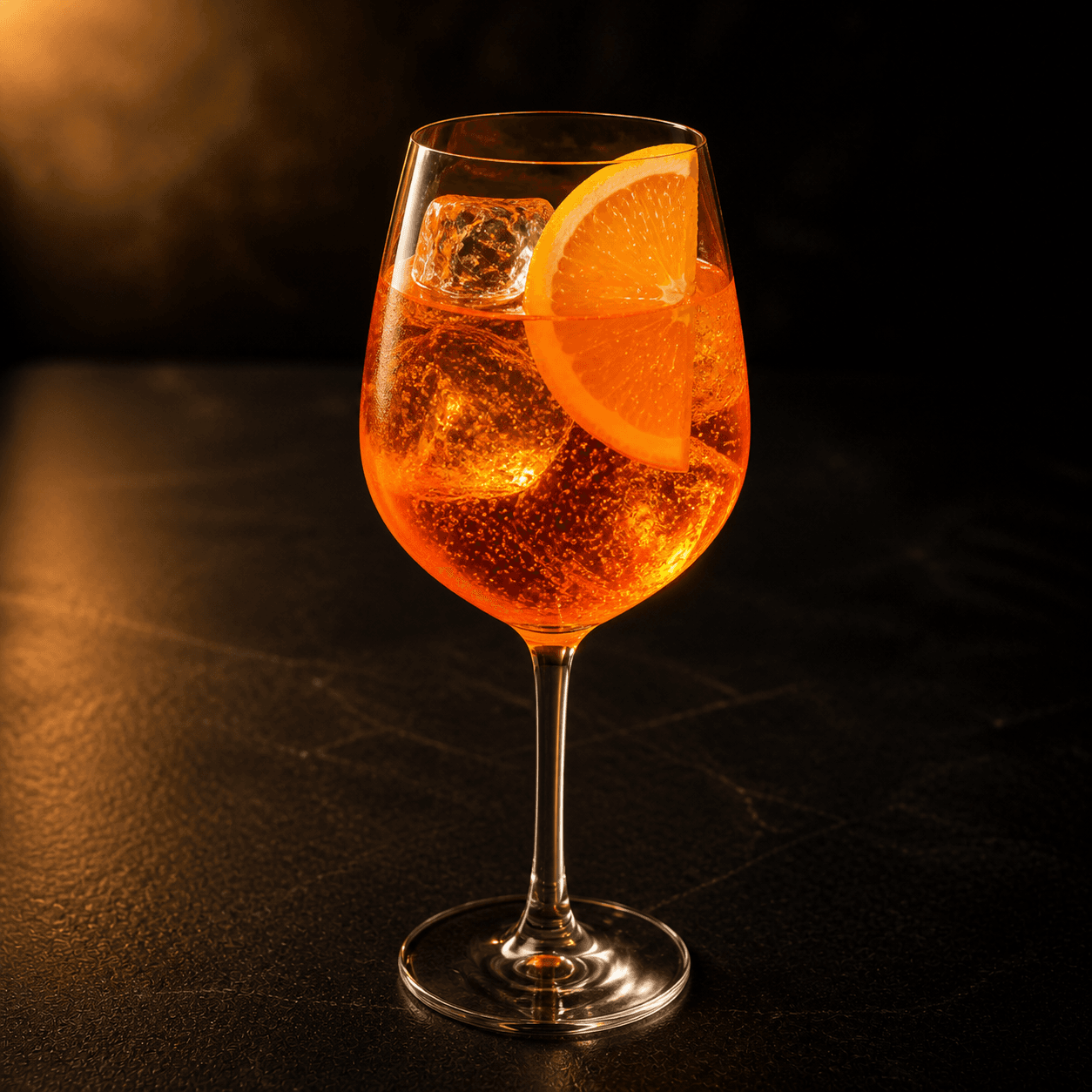 Aperol spritz with orange slice
